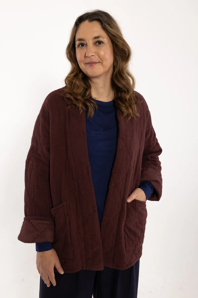 Danekatrin Quilt Jacket Dark Wine