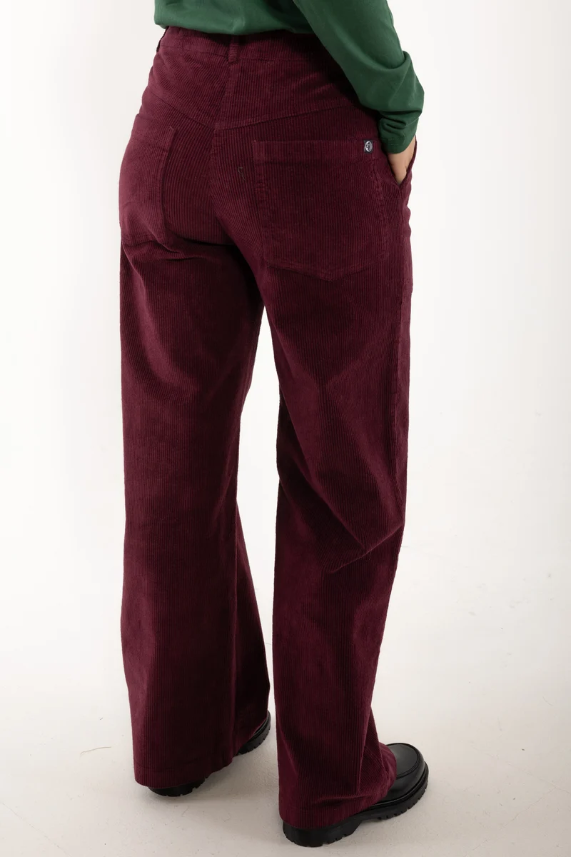Daneworld Cord Stretch Pants Dark Cherry