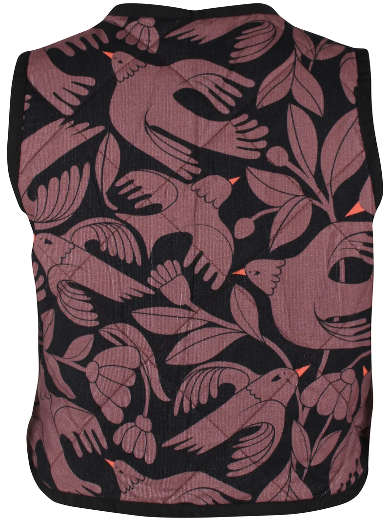 Daneblues Cord AOP Vest Dark Navy/Grey Plum BIRDIEUP