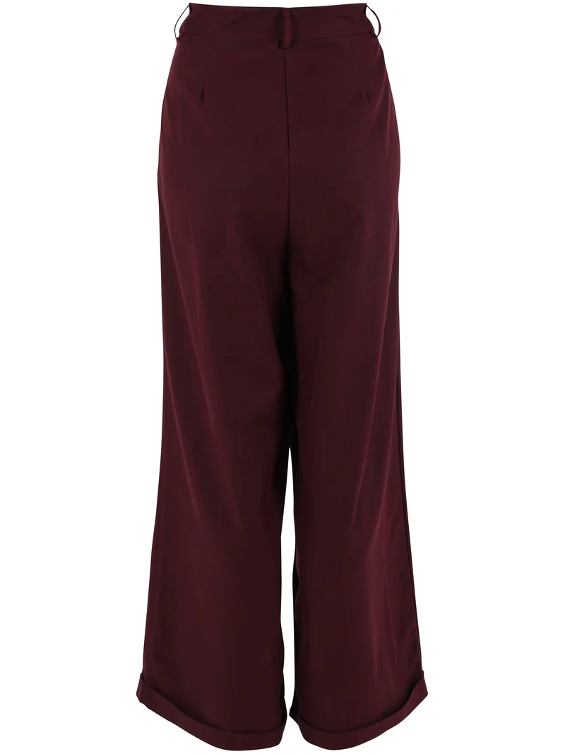Danowl Smooth Viscose Pants Dark Wine