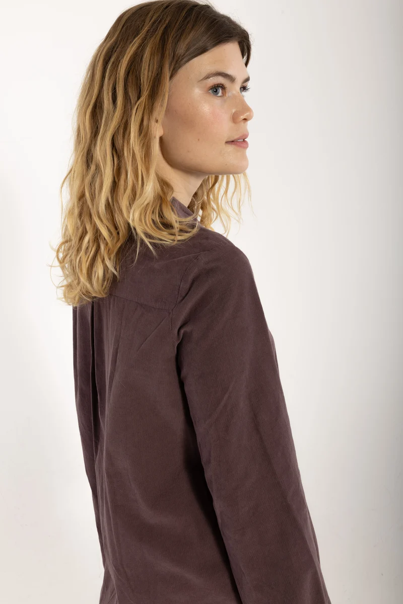 Danerosemary Cord Shirt Grey Plum