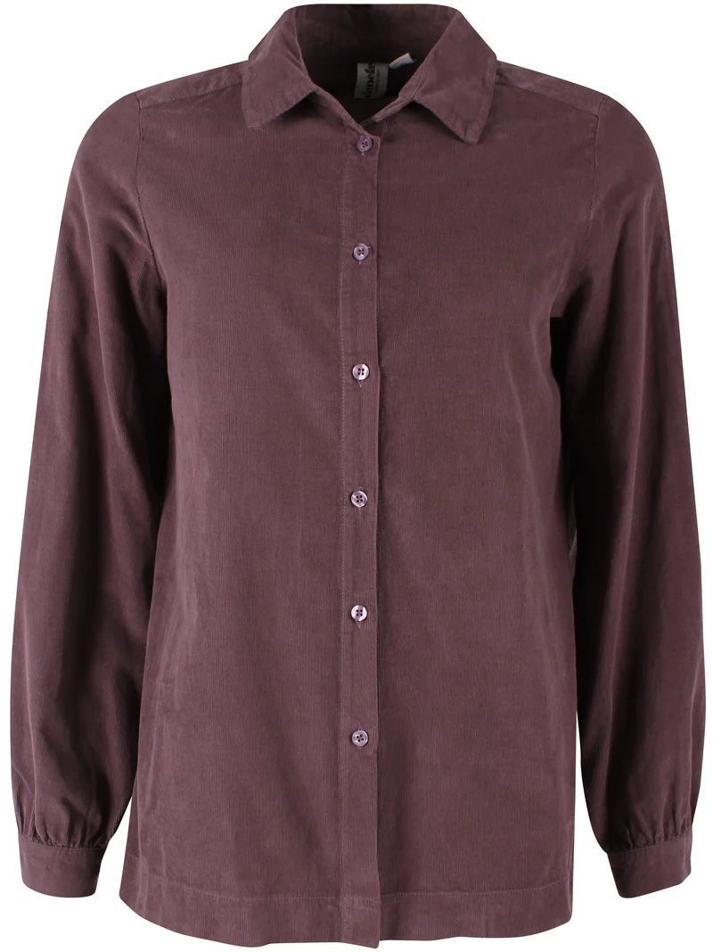 Danerosemary Cord Shirt Grey Plum