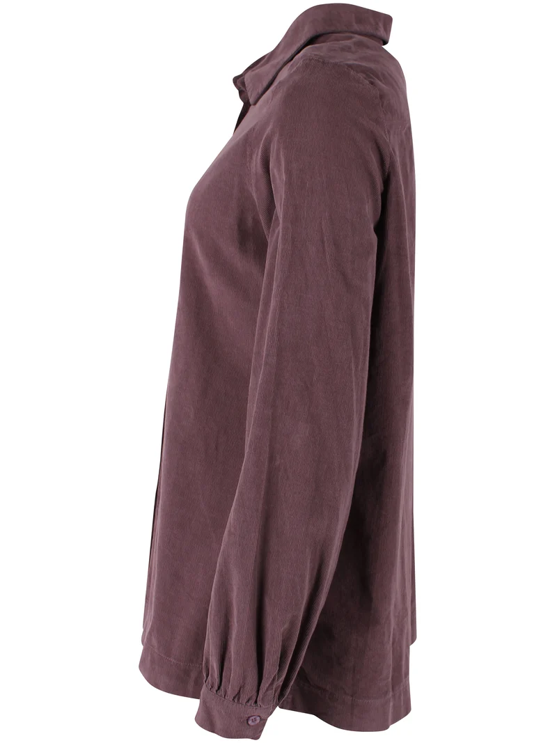 Danerosemary Cord Shirt Grey Plum