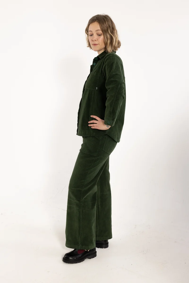 Daneworld Cord Stretch Pants Dark Forest