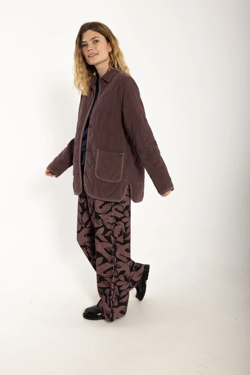 Danehighland Cord Overshirt Grey Plum