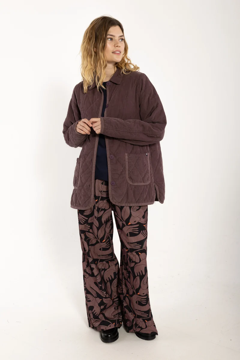 Danehighland Cord Overshirt Grey Plum