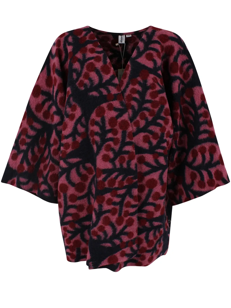 Danemodernism Wool AOP Jacket Soft Cherry MACRO MICRO JUMBO