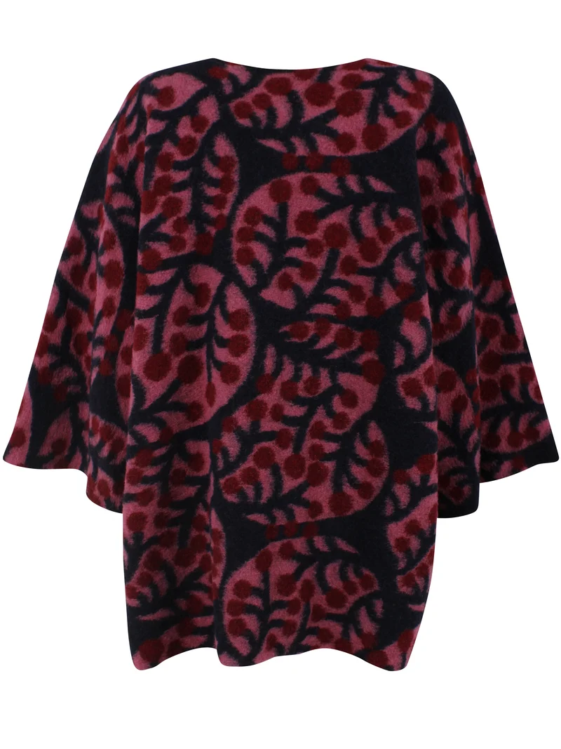 Danemodernism Wool AOP Jacket Soft Cherry MACRO MICRO JUMBO