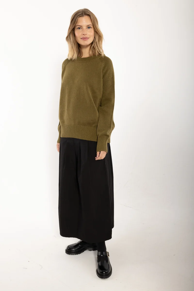 Daneminna Smooth Poplin Skirt Black