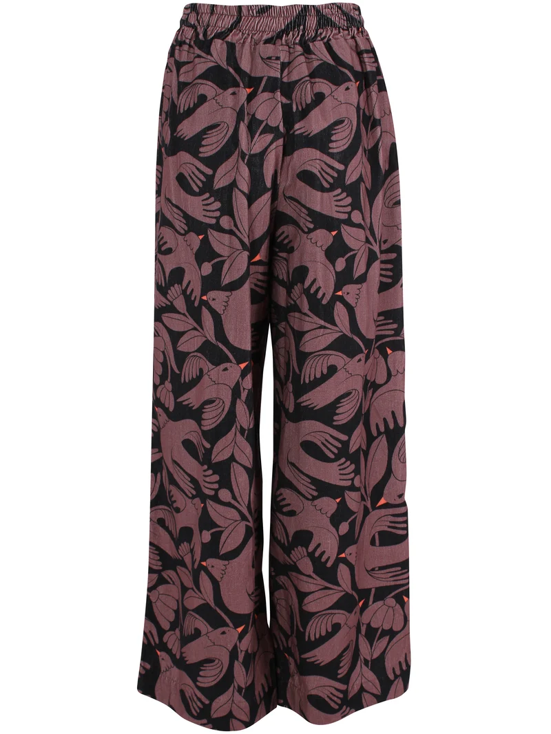 Dananchor Cord AOP Pants Dark Navy/Grey Plum BIRDIEUP