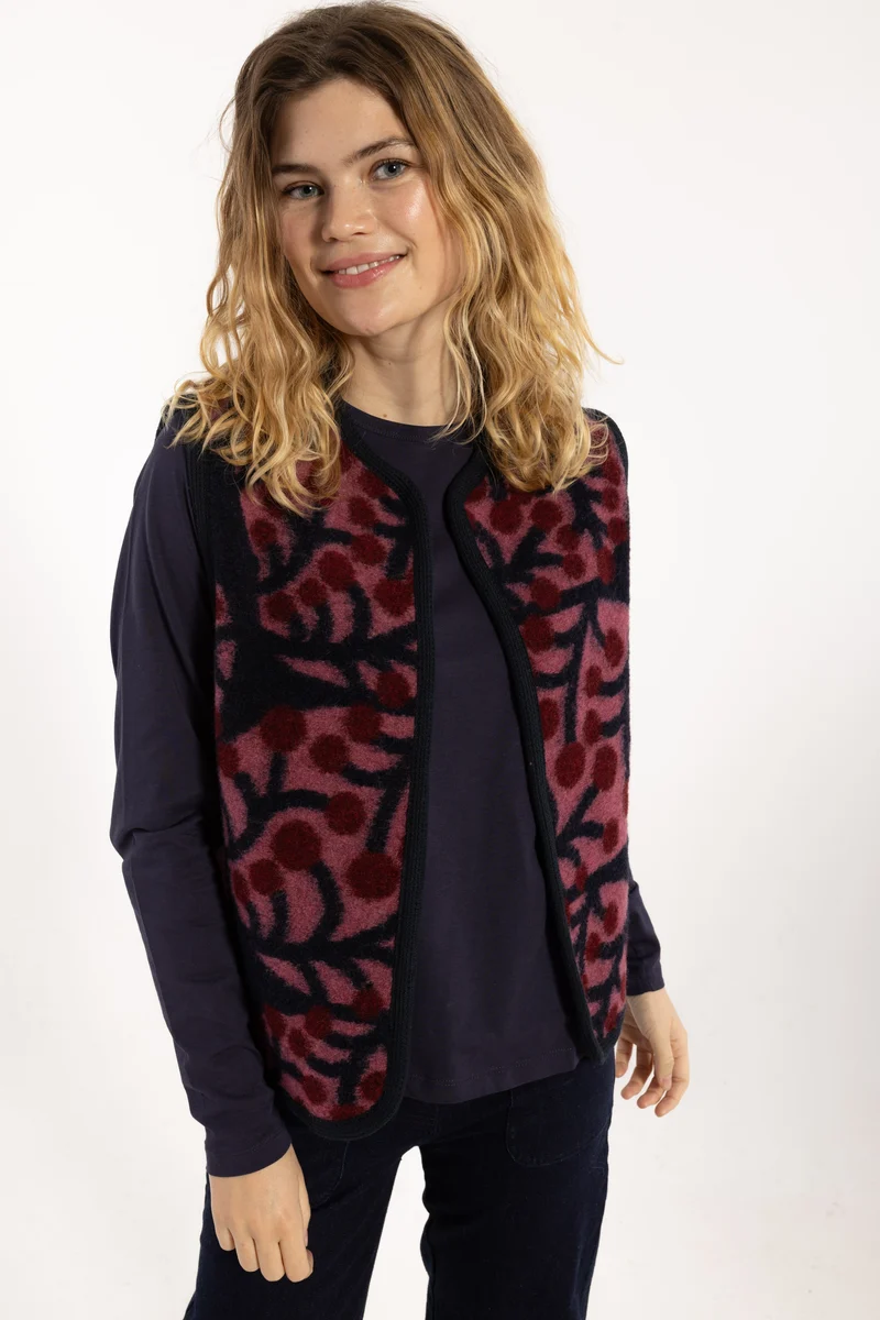 Danecobra Wool AOP Vest Soft Cherry MACRO MICRO JUMBO