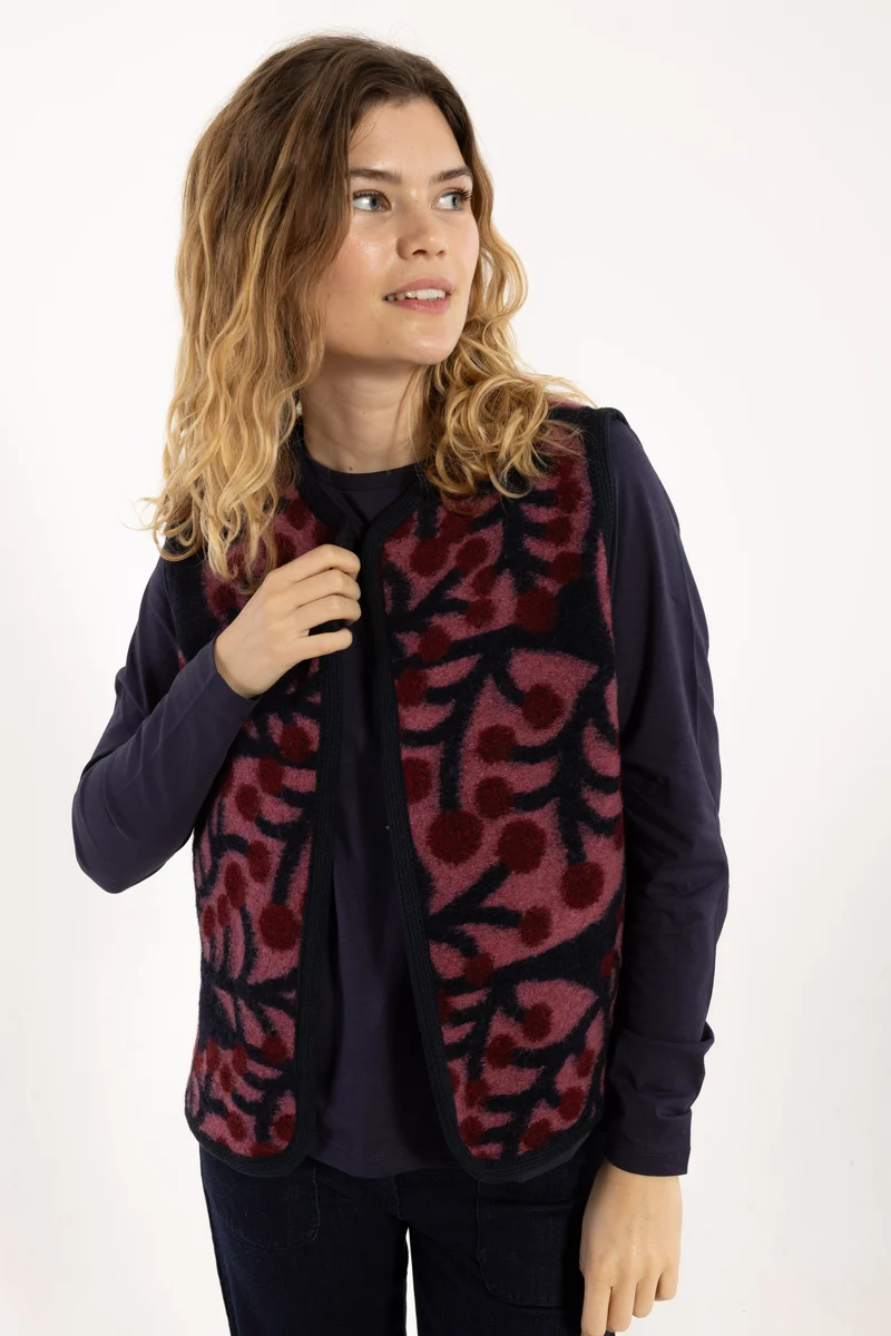 Danecobra Wool AOP Vest Soft Cherry MACRO MICRO JUMBO