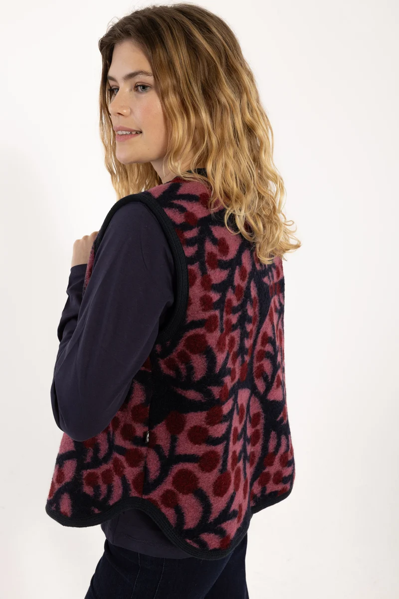 Danecobra Wool AOP Vest Soft Cherry MACRO MICRO JUMBO