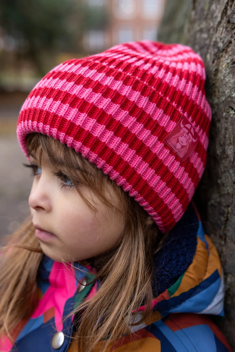 Daneby Cotton Beanie Dark Red/Soft Cherry FREJA