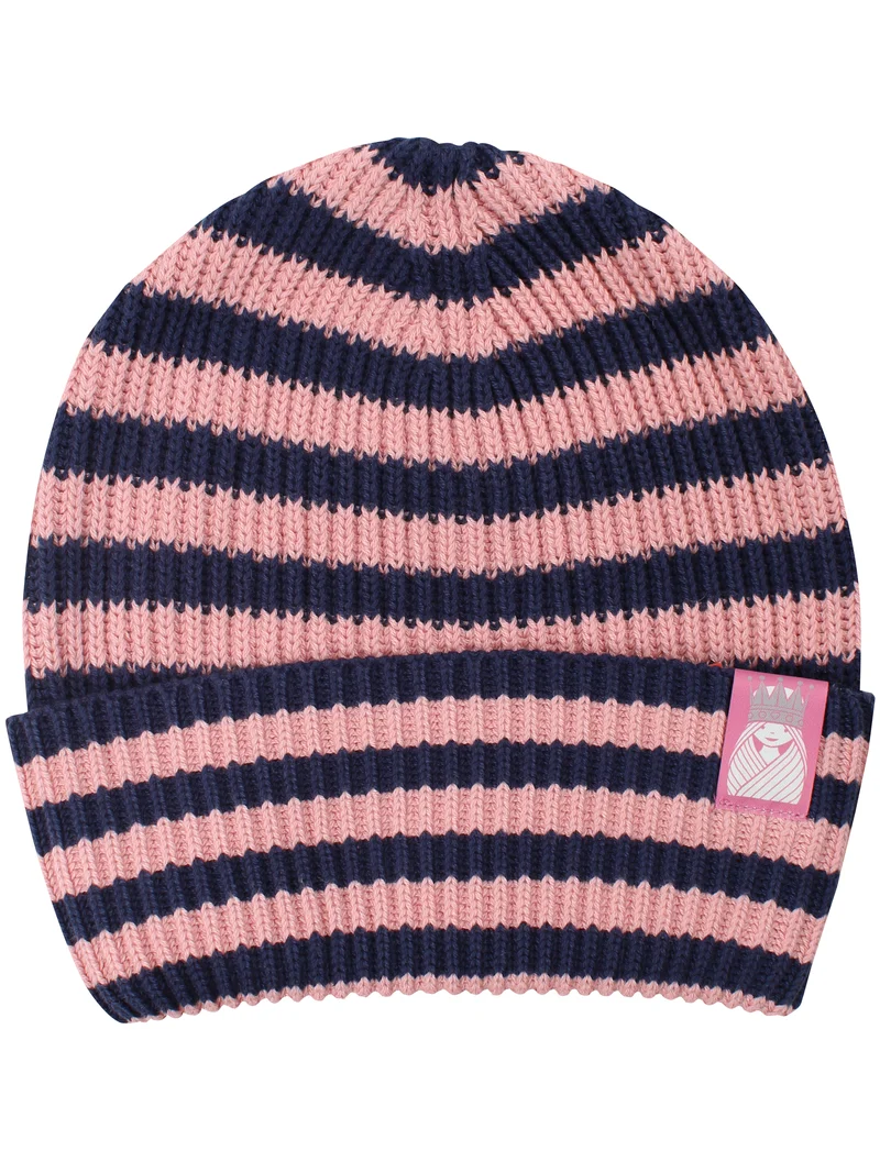 Daneby Cotton Beanie Dark Navy/Ancient Rose PRINSESSE