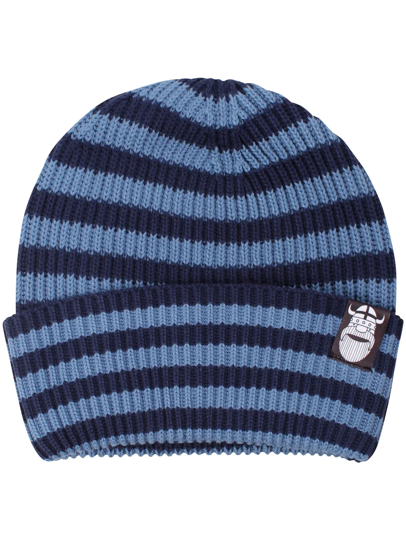 Daneby Cotton Beanie Dark Navy/Porcelaine ERIK