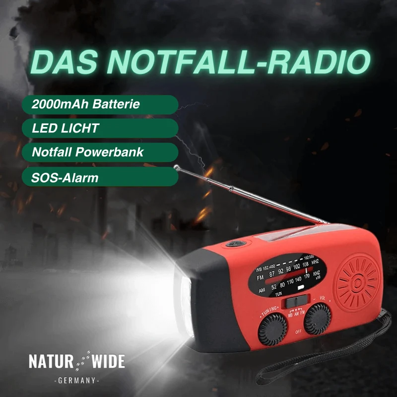 Notfall All in One Radio – Energie und Information in Blackout Notfällen