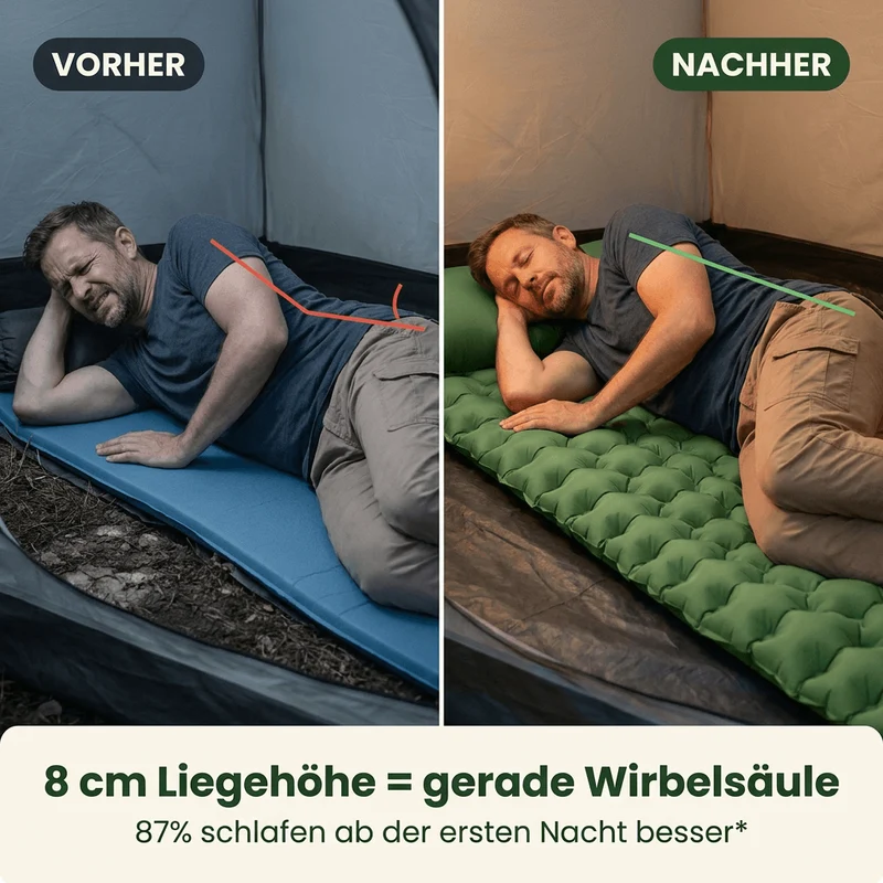 Ultraleichte & kompakte Isomatte - perfekt für unterwegs & Abenteuer