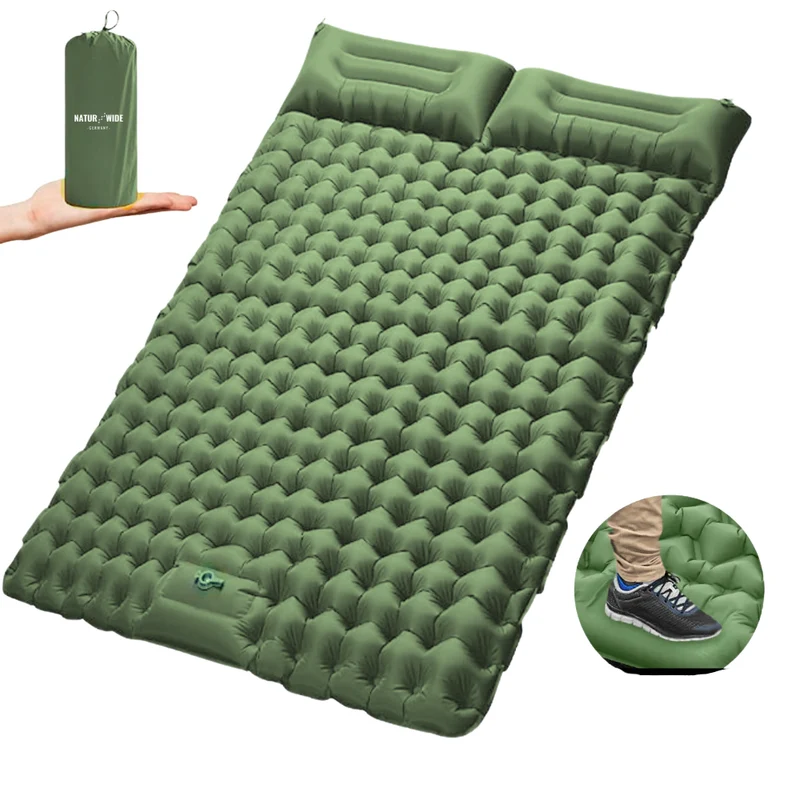 Ultraleichte kompakte 2 in 1 Isomatte – Ideal für jedes Abenteuer zu zweit.