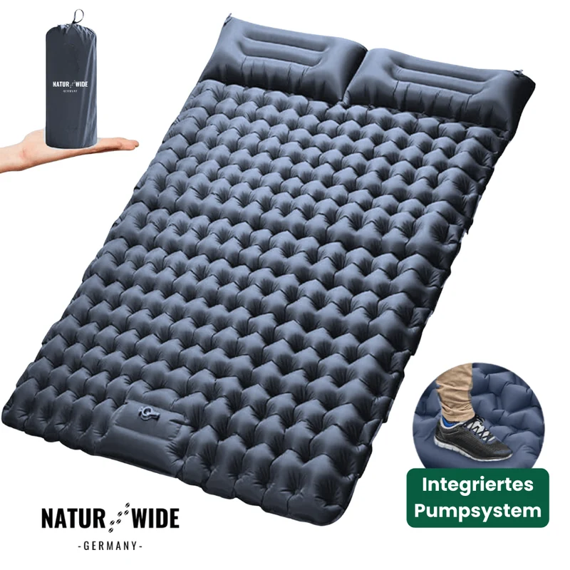 Ultraleichte kompakte 2 in 1 Isomatte – Ideal für jedes Abenteuer zu zweit.
