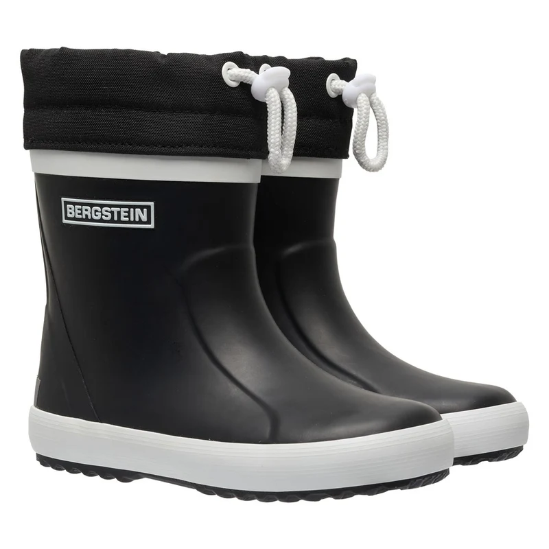 Thermo Gummistiefel, Winter, Schwarz, mit Zugband | Bergstein
