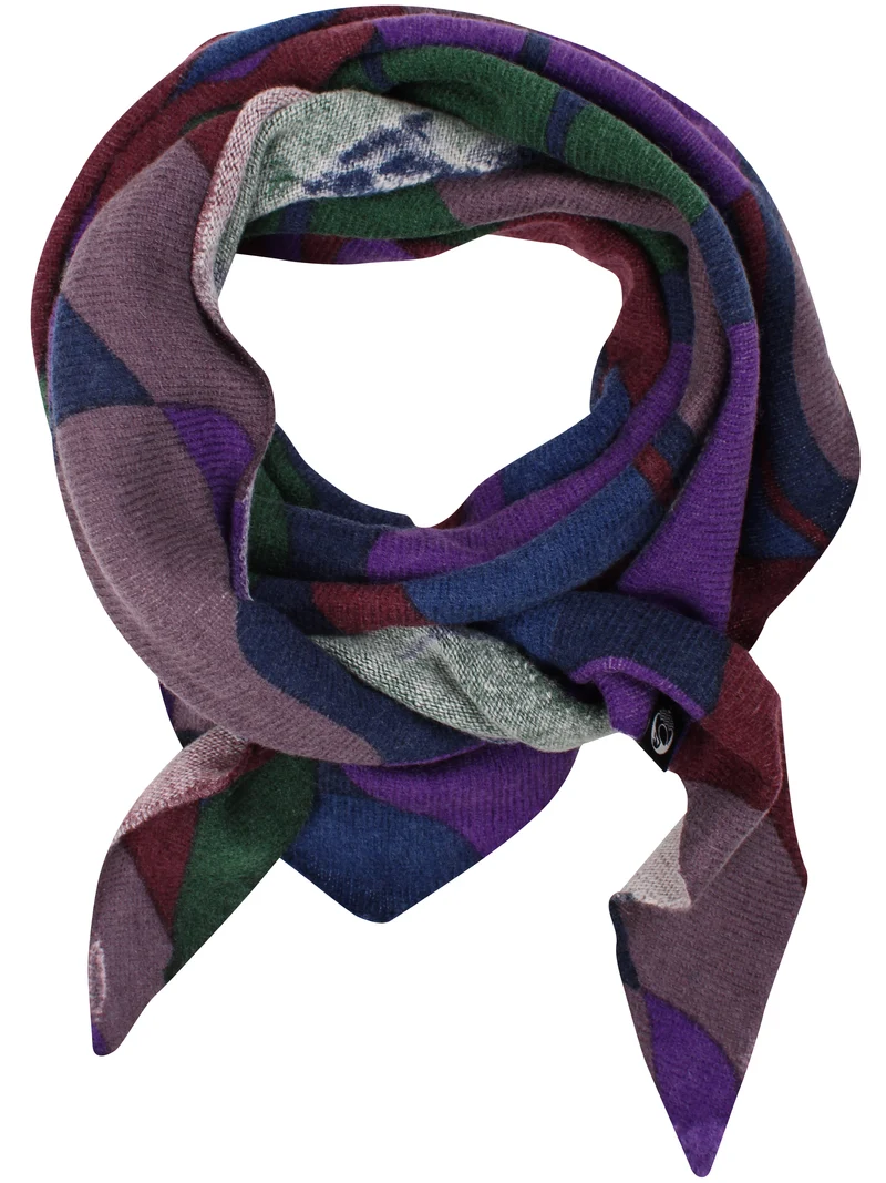 Danecharmer Merino Wool AOP Scarf Deep Blue TROPS