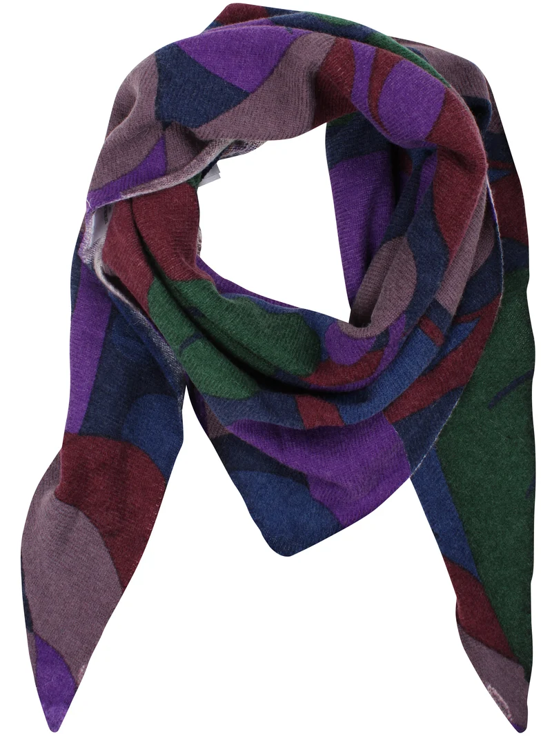 Danecharmer Merino Wool AOP Scarf Deep Blue TROPS