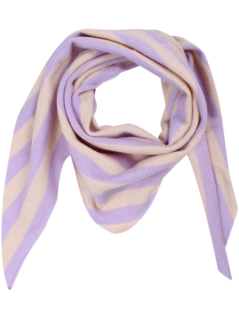 Danecharmer Merino Wool Scarf Ice Lilac/Light Beige