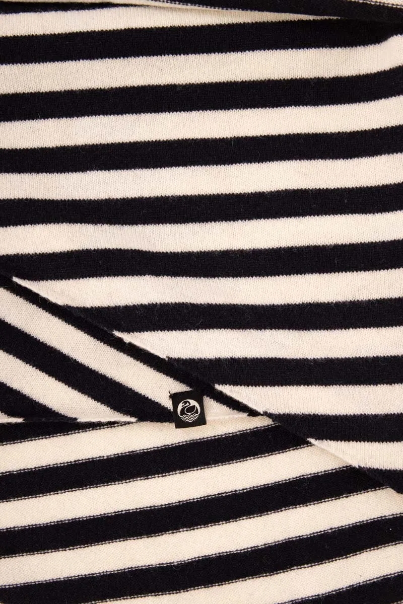 Danechic Merino Scarf - Navy/Chalk