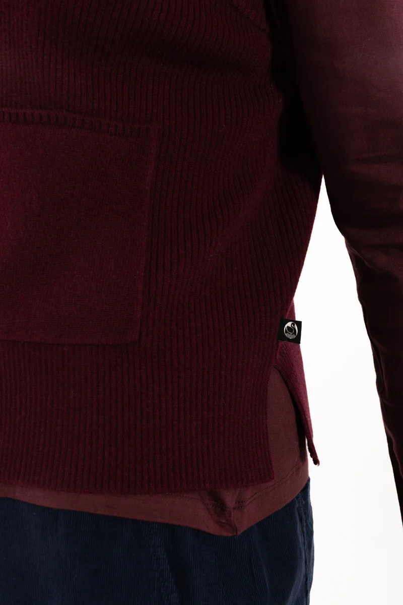 Danegentle Merino Wool Sweater Vest Dark Wine