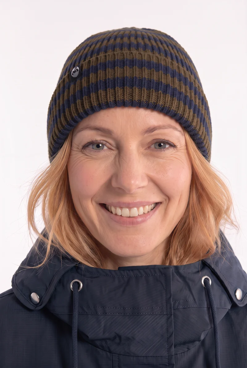 Danefolk Cotton Beanie Dark Navy/Dark Army