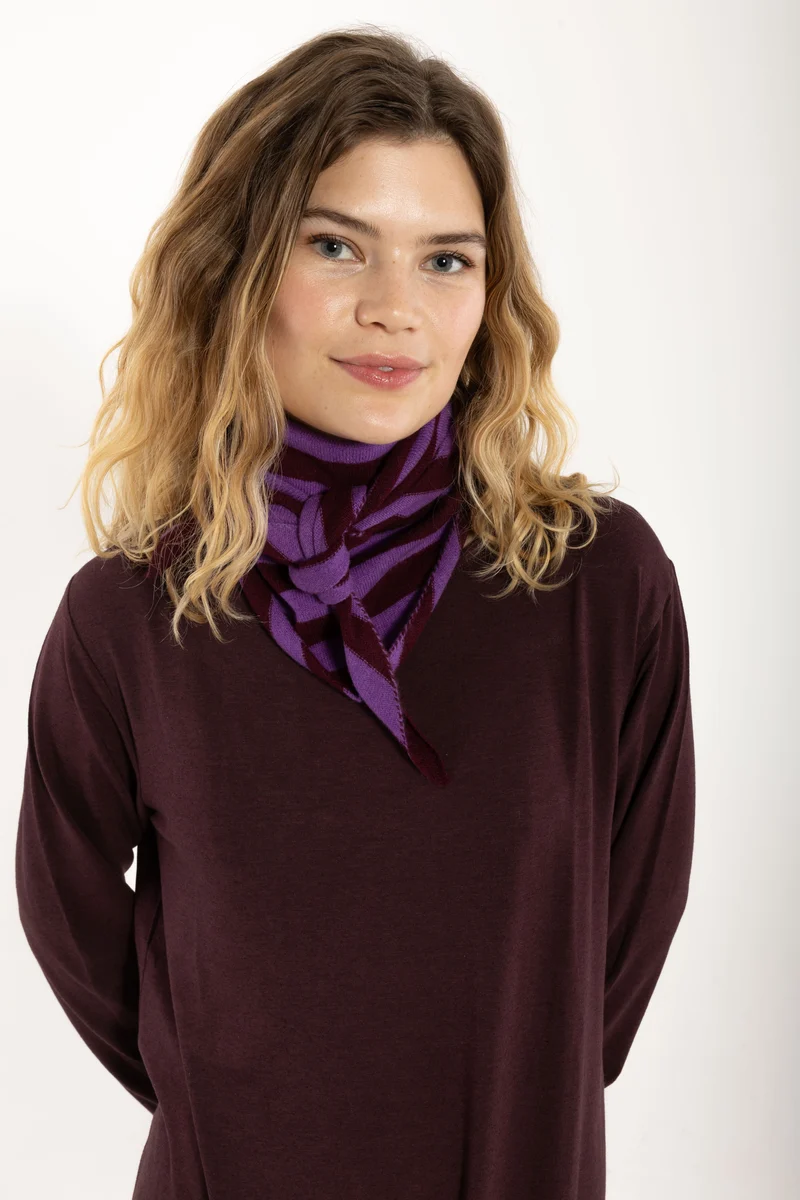 Danecharmer Merino Wool Scarf Dark Wine/Purple