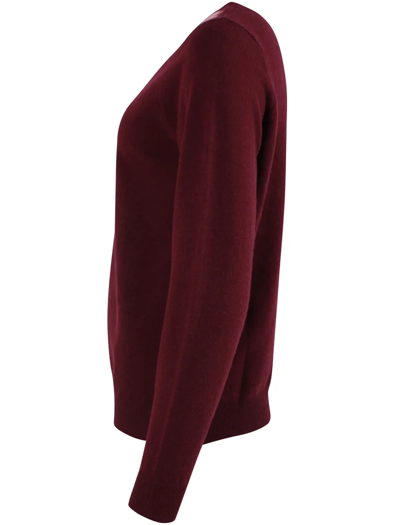 Danevibe Merino Wool Sweater Dark Wine FLOWER