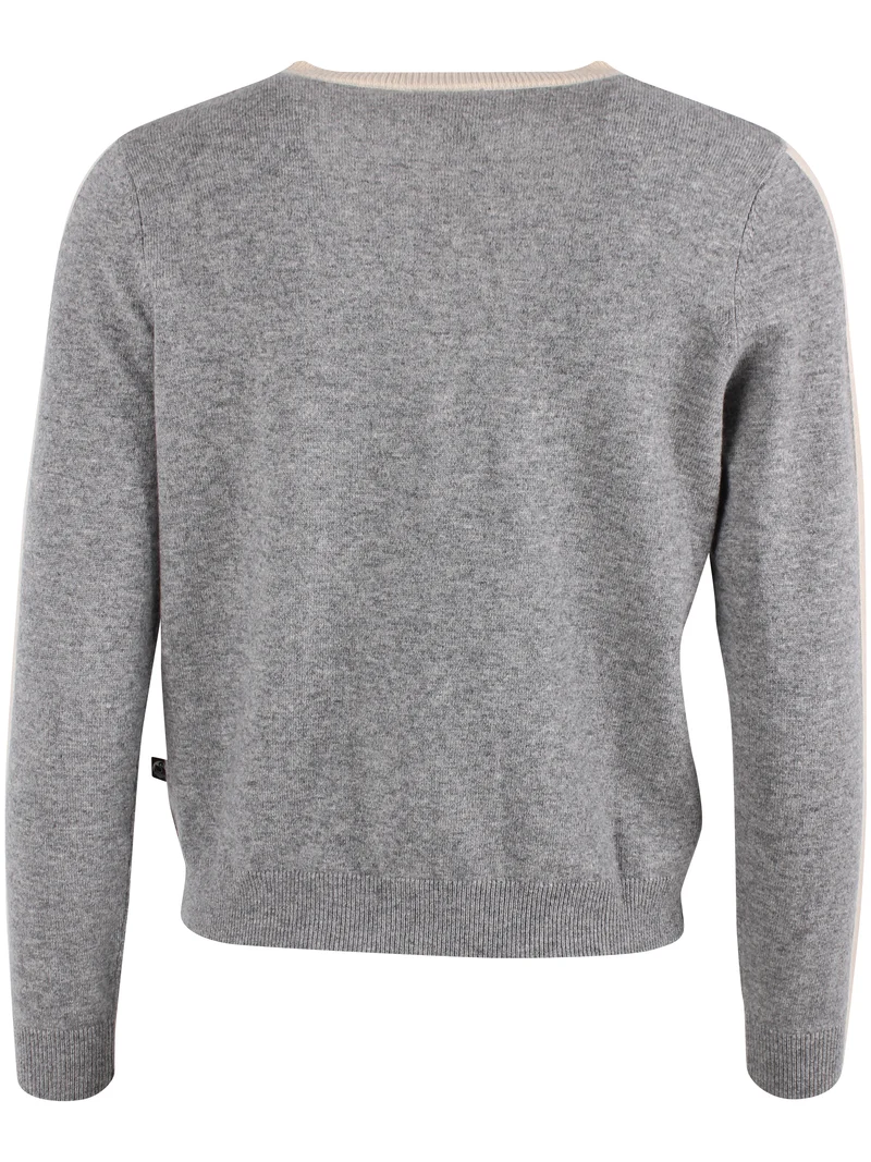 Danelife Merino Wool Cardigan Heather Grey FLOWER