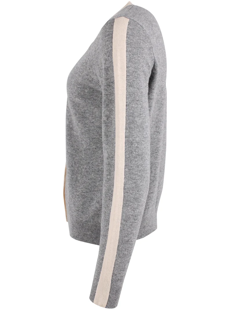 Danelife Merino Wool Cardigan Heather Grey FLOWER
