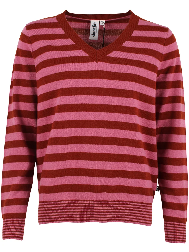 Danenote Merino Wool Sweater Berry Compote/Chili