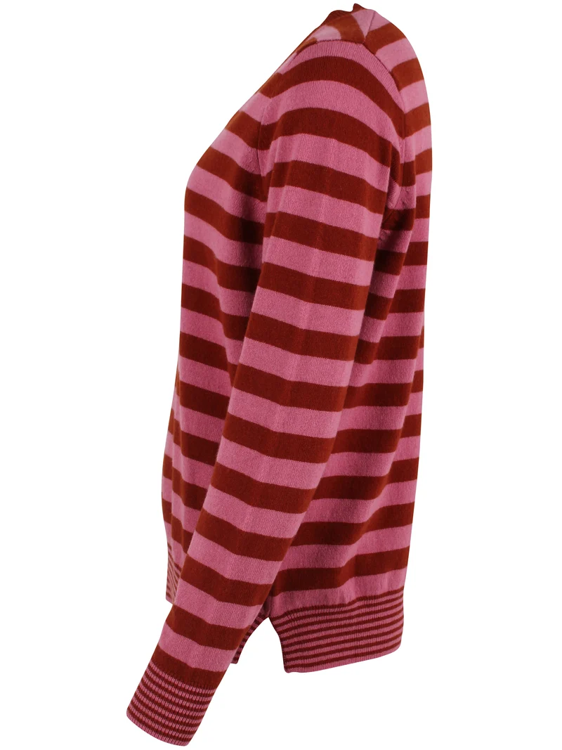 Danenote Merino Wool Sweater Berry Compote/Chili