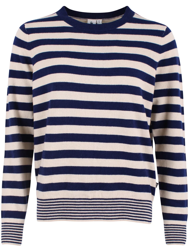 Daneletter Merino Wool Sweater Deep Blue/Light Beige