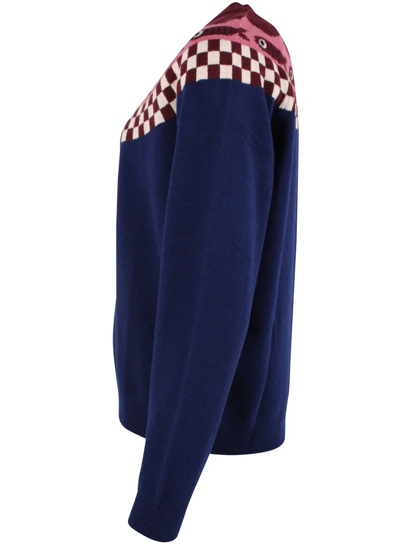 Danesidsel Merino Wool Sweater Deep Blue FISH