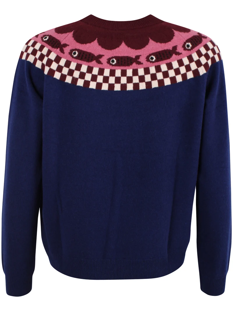 Danesidsel Merino Wool Sweater Deep Blue FISH
