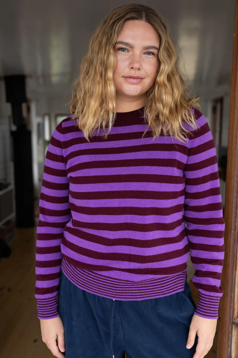 Daneletter Merino Wool Sweater Purple/Dark Wine