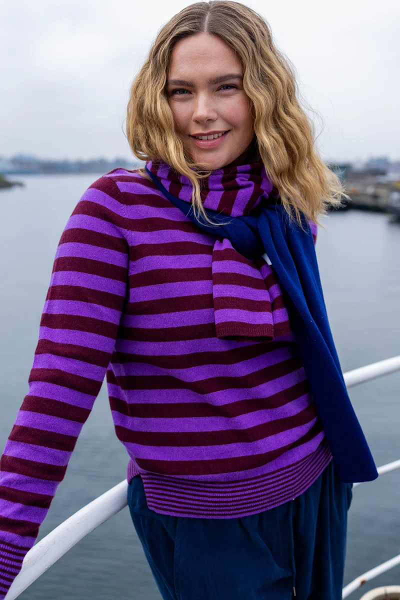 Daneletter Merino Wool Sweater Purple/Dark Wine