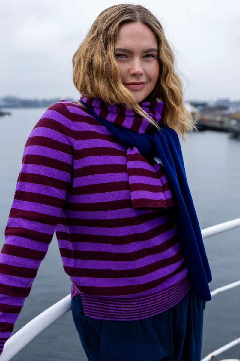 Daneletter Merino Wool Sweater Purple/Dark Wine