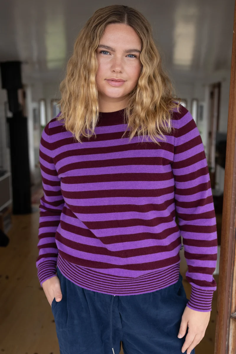 Daneletter Merino Wool Sweater Purple/Dark Wine