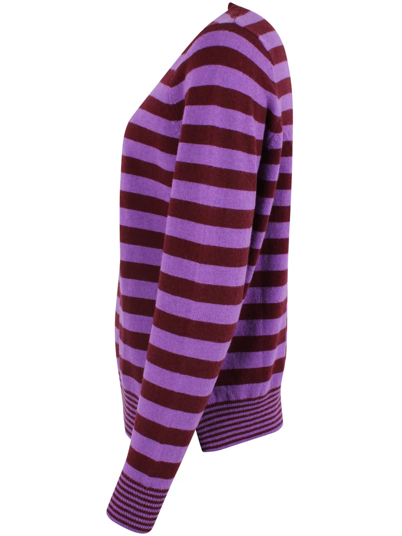 Daneletter Merino Wool Sweater Purple/Dark Wine