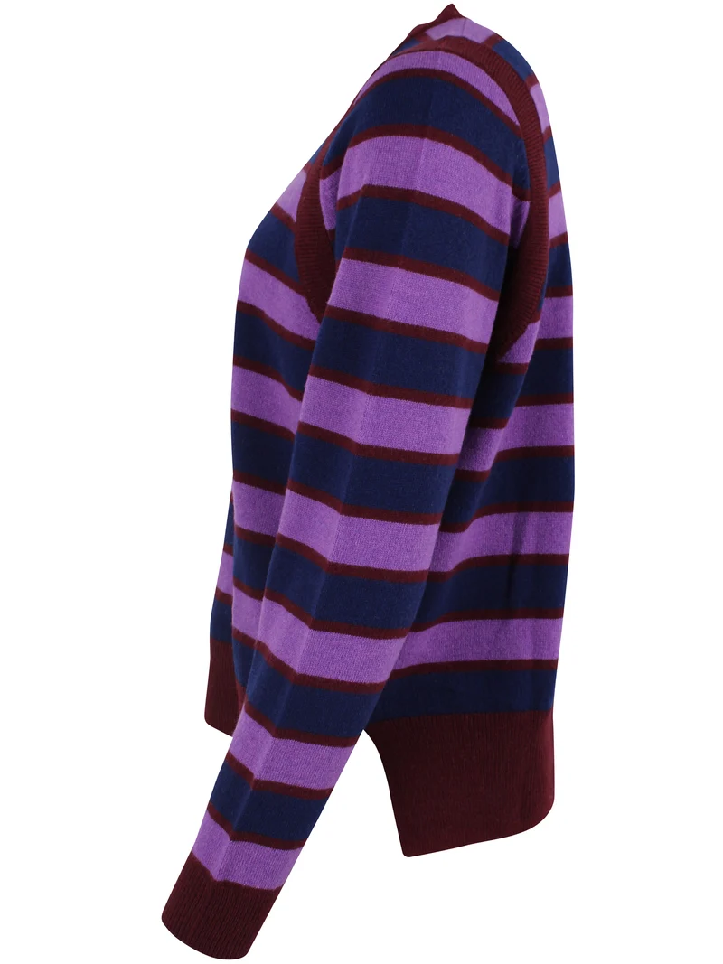 Daneverse Merino Wool Sweater Deep Blue/Purple