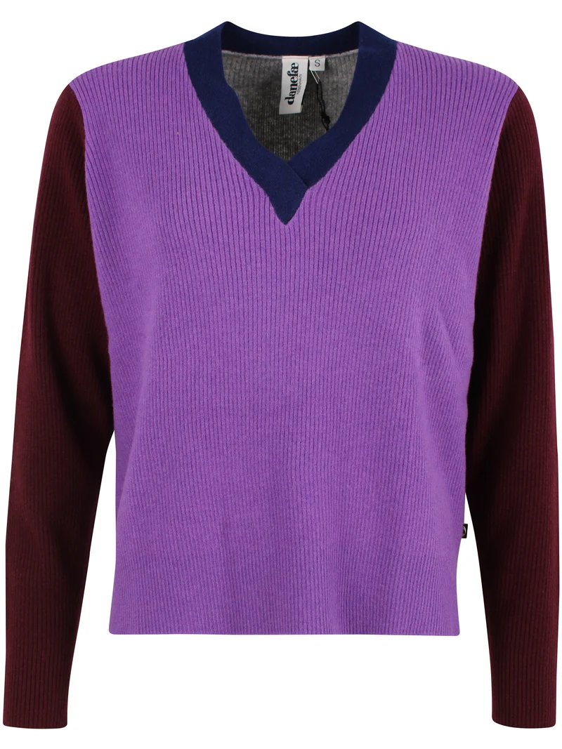 Danebass Merino Wool Sweater Purple-Mix