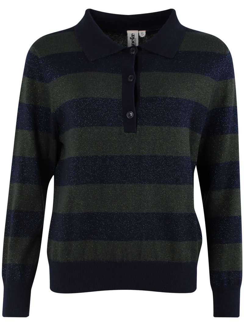 Danepetit Four Wool-Mix Glitter Sweater Dark Navy/Dark Army