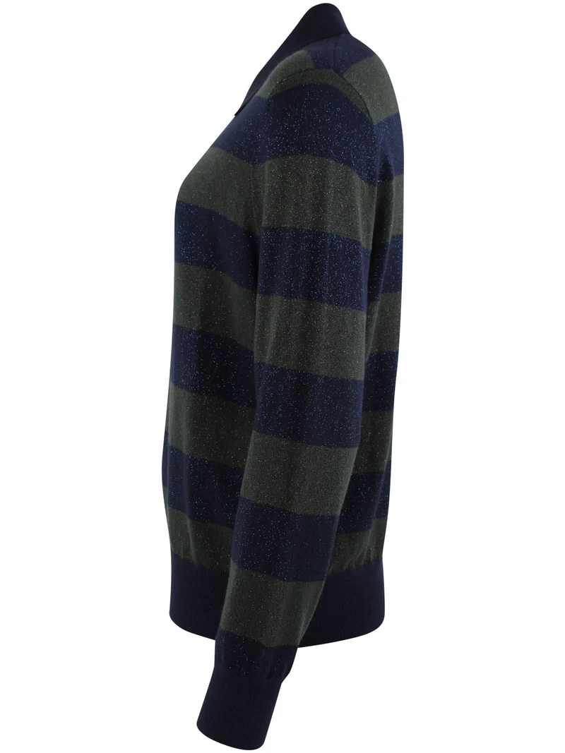 Danepetit Four Wool-Mix Glitter Sweater Dark Navy/Dark Army
