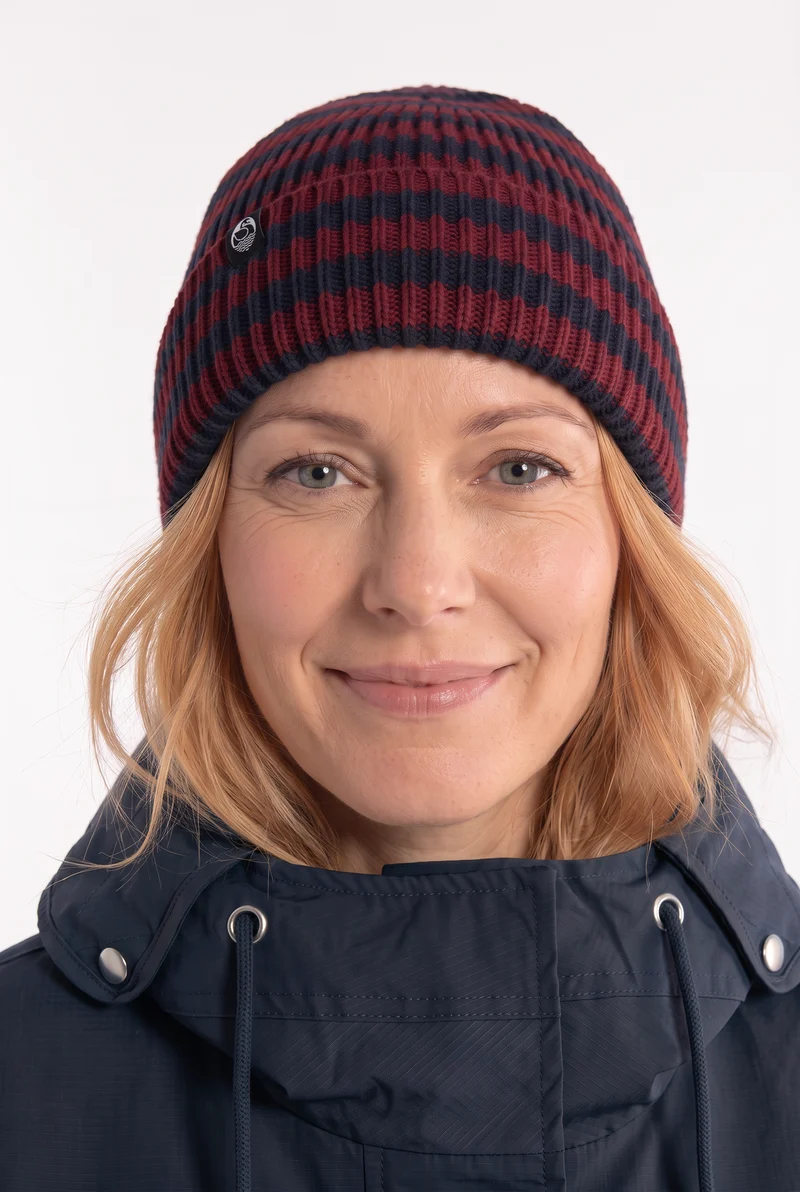 Danefolk Cotton Beanie Dk Merlot/Dk Navy